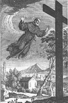 San Giuseppe di Copertino. 18th century engraving